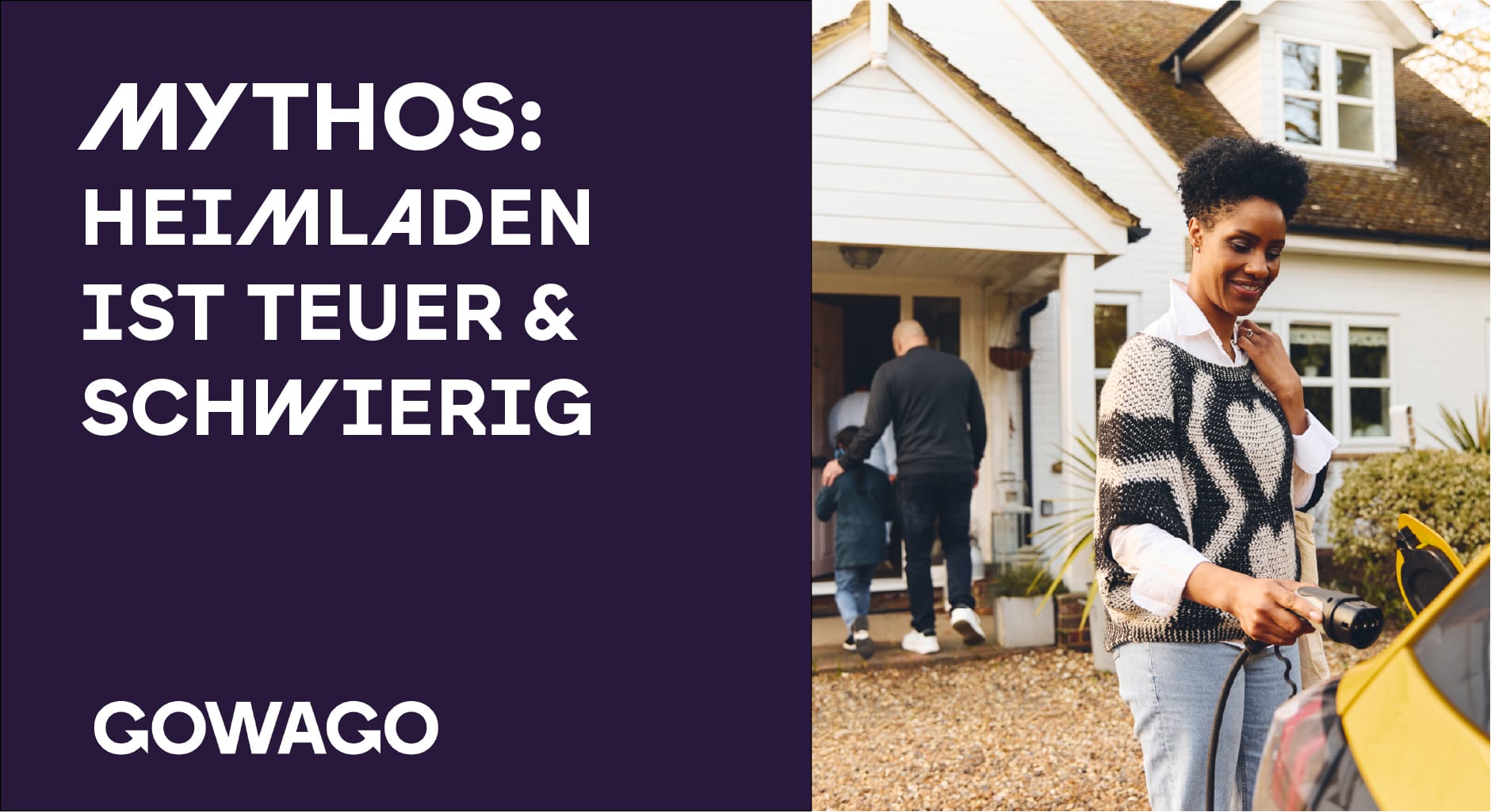 blog item card - Zuhause laden leicht gemacht. Erfahre alles über das neue Recht auf Laden, die passenden Stecker für deine Wallbox und die echten Kosten. Gowago hat die Fakten. Let's Go.
